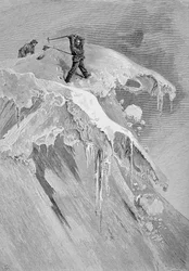 Der Gipfel des Moming-Passes 1864, aus 